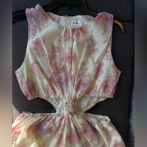 Aureum: Floral Knot- Cutout Mini Dress